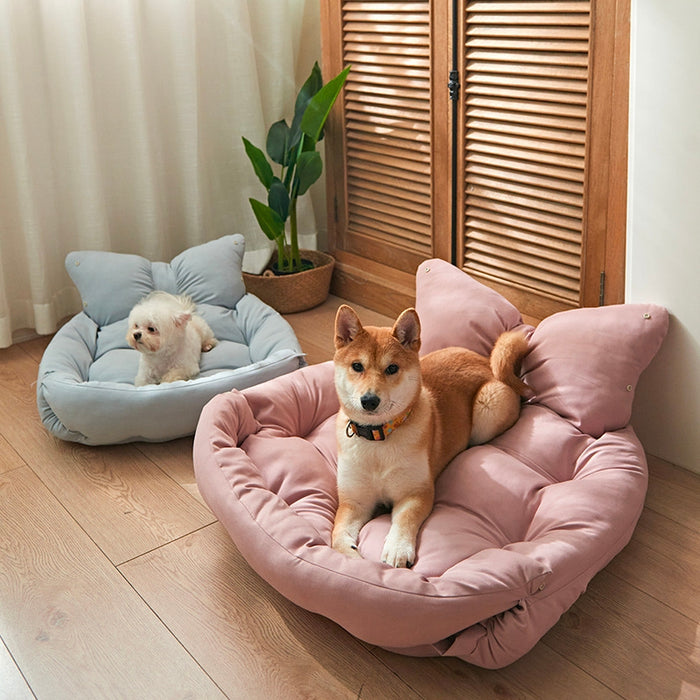 Cute Bow Multifunctional Plush Dog Bed Mattress & Dog Bed Nest