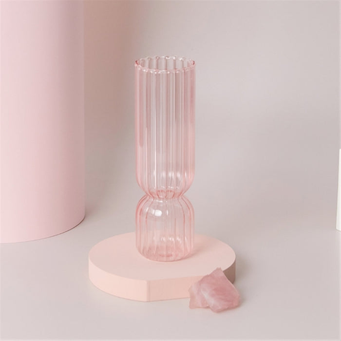 Sakura Pink Glass Taper Candle Holder & Vase Collection | Home Decor | Pink Glass Candle Holders | Decor Feature Pieces | Decorative Ornaments | Pink Colored Glass | Pink Vases | Glass Decor | Estilo Living