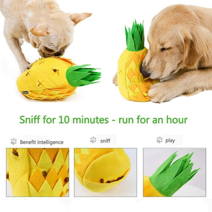 Pineapple Interactive Puzzle Snuffle Toy for Dogs | Dog Toys | Snuffle Mats for Dogs & Pets | Interactive Puzzles for Dogs | Boredem Busters for Dogs | Pet Accessories | Estilo Living