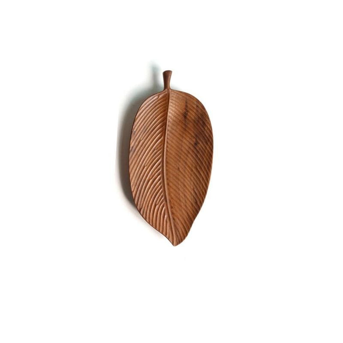 Oriental Leaf Wooden Serving Trays-Home Decor Kitchen Collection-Estilo Living