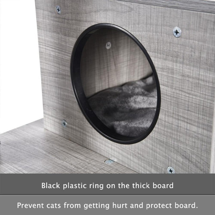 Features of the Cat Condo entrance of the Cat Condo Climbing Cat Tree with Cat Hammock, Buy Cat Tower Online Now from Estilo Living