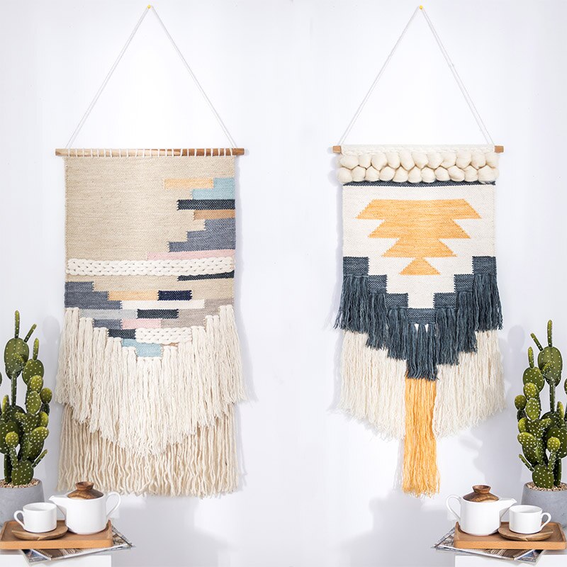 Large scandi boho woven wall hanging 