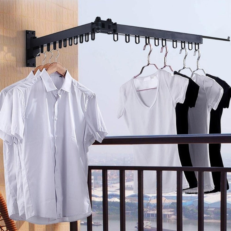Foldable Wall-Mounted Clothes Hanging Rack, Wall Mounted Washing Line Ideas