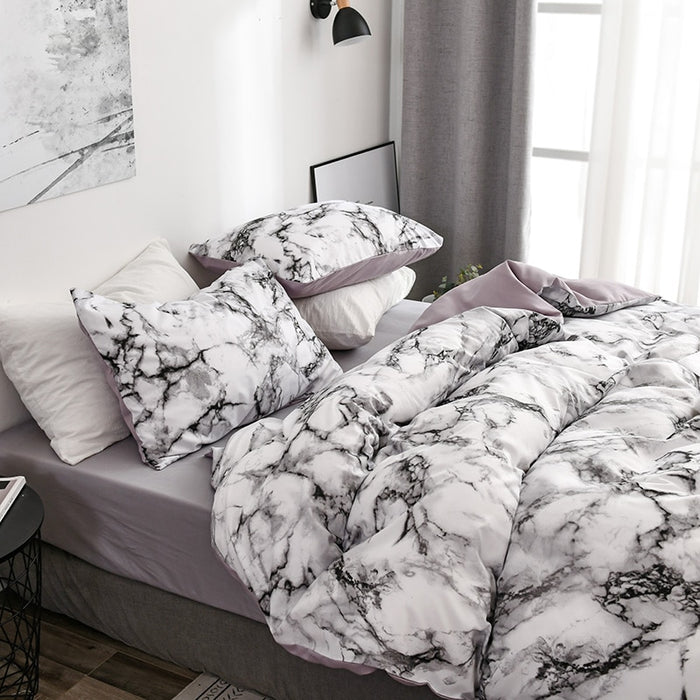 Nuvola Marble Duvet Cover Set | Bedding | Quilts | Marble Bedspread | Estilo Living