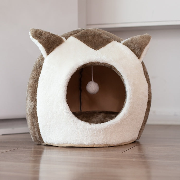 Forest Friends Cozy Cat Caves with Removable Cushion | Cat Beds | Pet Beds | Pet Caves | Plush Cat Beds | Estilo Living