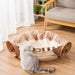 Purr Cafe Cat Tunnel with Removable Cat Bed | Cat Toys | Cat Entertainment | Collapsible Cat Tunnel | Cute Cat Tunnels | Cat Tunnel With Bed | Fun Cat Tunnels | Cat Tunnel | Stylish Cat Tunnels | Estilo Living
