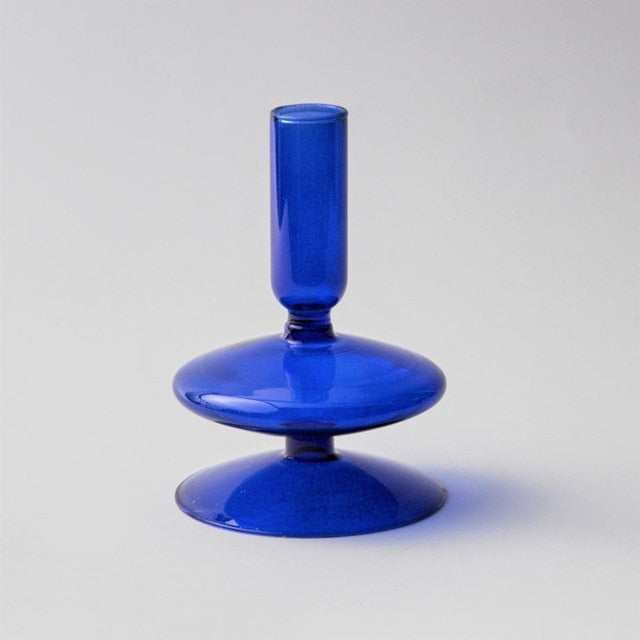 Blue Horizon Glass Taper Candle Holder & Vase Collection | Home Decor | Blue Glass Candle Holders | Estilo Living