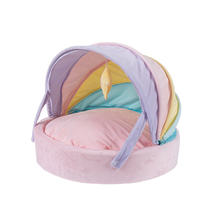 Rainbow Canopy Cat Bed with Removable Cat Cushion | Cat Canopy | Cat Nest | Cat Caves | Cat Beds | Cat Cushions | Estilo Living