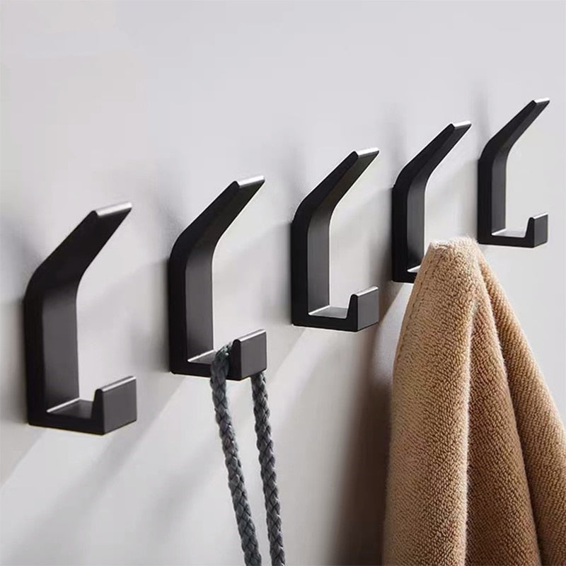 Black & White Aluminum Wall Hooks Decorative