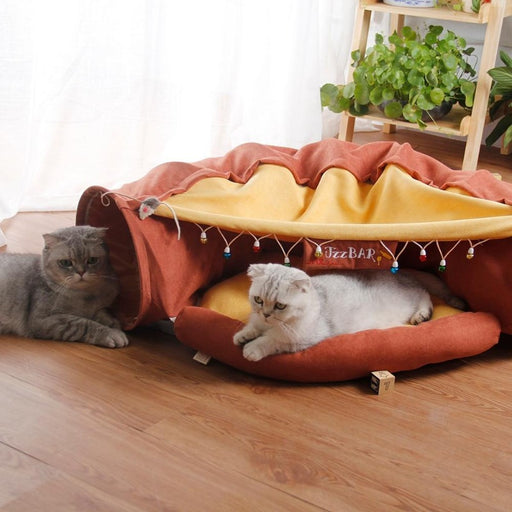 Jazz Bar Cat Tunnel with Removable Cat Bed | Cat Toys | Cat Entertainment | Collapsible Cat Tunnel | Cute Cat Tunnels | Cat Tunnel With Bed | Fun Cat Tunnels | Cat Tunnel | Stylish Cat Tunnels | Estilo Living
