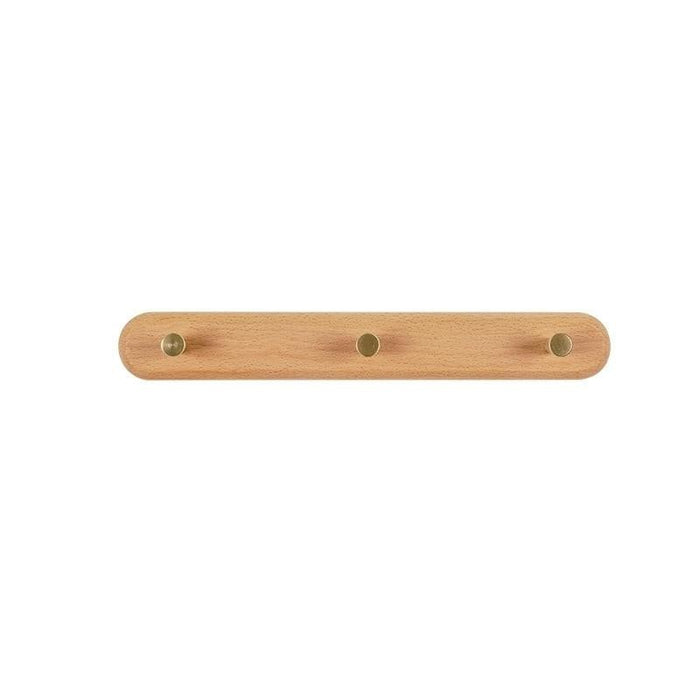 Nordic Natural Wood & Brass Wall Hook Racks in Natural Beech Wood | Buy Racks with Hooks & Coat Hook Racks Online Now | Wall Hooks & Wall Storage | Estilo Living