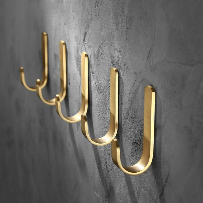 Brampton Brass Gold Wall Hooks | Gold Wall Hooks | Brass Wall Hooks | Brass J Hooks | Brass Coat Hooks | Robe Hooks | Wall Hooks | Decorative Wall Hooks | Wall Hooks for Coats | Wall Hooks Decorative | Buy Wall Mounted Storage Hooks Online Now at Estilo Living