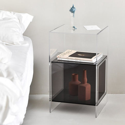 Tall Modern Minimalist Acrylic Side Table | Acrylic Side Table | Acrylic Table | Acrylic Coffee Table | Side Table in Living Room | Home Furniture | Side Table Small | Living Room Furniture | Side Table Living Room | Bedside Table | Bedroom Nightstand | Side Table for Bedroom | Acrylic Coffee Table Square | Side Table Bed | Buy Side Table Storage Online Now at Estilo Living