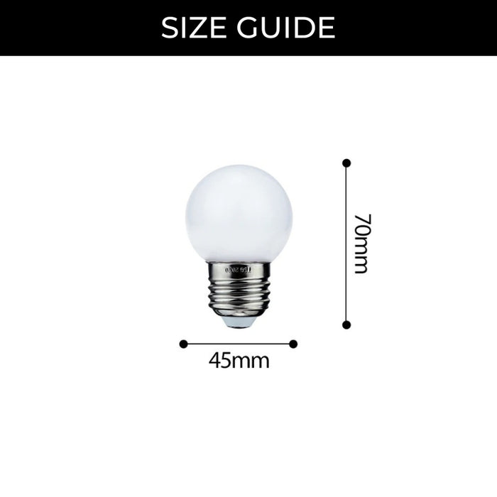 4W G45 Milky Frosted White Dimmable E27 LED Bulb | G45 Bulbs | Wall Sconce Bulbs | Small Light Bulbs | Frosted Light Bulbs | Estilo Living