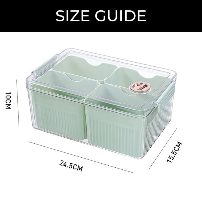 Quad Fridge Organizers & Food Storage Containers | Kitchen Organizer and Storage Container | Refrigerator Organizer | Fridge Organizer Bins | Food Storage Containers with Lids | Pantry Organizer | Plastic Organizing Boxes | Fridge Organizer | Fridge Storage Organizer | Fridge Organizer Containers | Fridge Organizer Drawer | Buy Food Storage Containers Plastic Online Now at Estilo Living