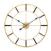 Elegant Gold and Black Metal Wall Clock Large | Decorative Wall Clock | Wall Clocks Modern | Wall Clocks Rustic | Wall of Clocks Decor | Metal Wall Clock | Oversized Wall Clock | Wall Clock Large | Wall Clock for Living Room | Buy Wall Clock Modern Online Now at Estilo Living