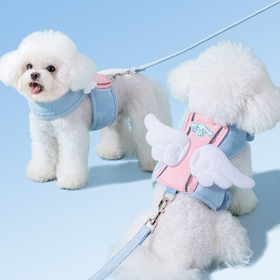 Angel Wings Velcro Dog Harness and Leash | Escape Proof Dog Harness | Dog Vest Harness | Reflective Dog Harness | Dog Leash | Best Dog Harness | Estilo Living