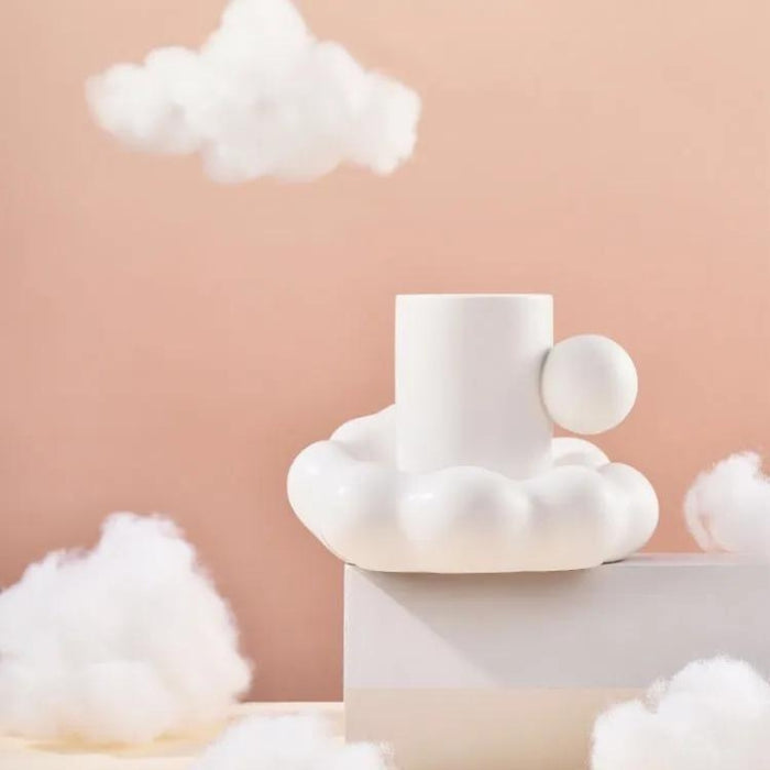 Abstract Ceramic Cloud Mug with Saucer | Teaware | Cups and Saucers | Coffee Mugs | Tea Mugs | Teacup | Coffeeware | Cloud Mug | Cloud Cup | Hightea Cups | Estilo Living