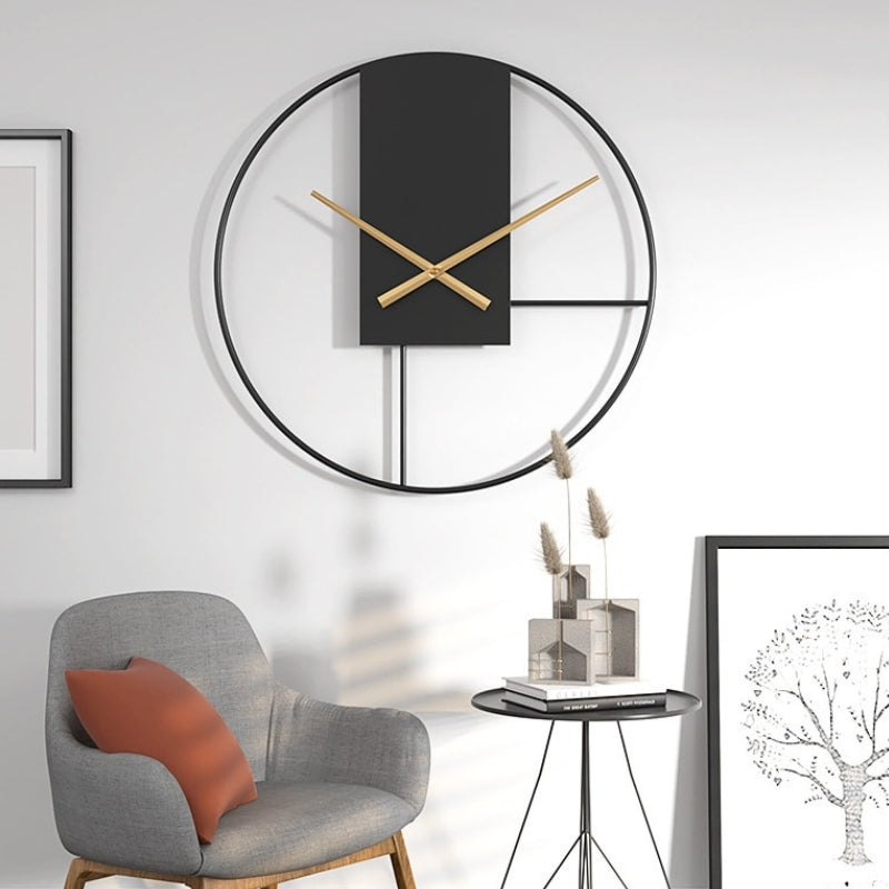 Aberdeen Black Minimalist Metal Large Wall Clock - Buy Clocks | Estilo ...