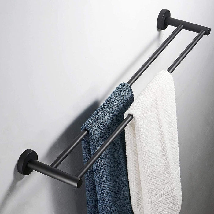 Modern Black Double Towel Rail Towel Rack | Towel Holder | Towel Rack | Double Towel Rail | Double Towel Bar | Towel Rod | Towel Hanger Bar | Towel Rack Rail | Towel Holders | Towel Racks | Towel Rack for Bathroom | Towel Holder for Bathroom | Bathroom Towel Holder | Bathroom Towel Rack |  Modern Towel Holder | Black Towel Holder | Black Towel Rack | Towel Bars | Bath Towel Rail | Bath Towel Holder | Shower Towel Holder | Buy Towel Rail Rack Online Now at Estilo Living