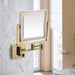 Antique Gold Square Magnifying Adjustable LED Makeup and Bathroom Mirror | Adjustable LED Makeup Mirror | Magnifying Makeup Mirror | Makeup Mirror LED Lights | Makeup Mirror on Wall | Bathroom Mirrors | Vanity Mirror | Wall Mounted Makeup Mirror | LED Vanity Mirror | Cosmetics Mirror | Shaving Mirror | Buy Makeup Mirrors Online Now at Estilo Living