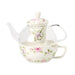 Camellia Ceramic Tea for One Set with Strainer | High Tea | Teaware | Tea Cups | Tea Sets | Tea Time | Afternoon Tea Party | Bridal Tea | English Tea | Estilo Living