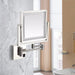 Matte Silver Square Magnifying Adjustable LED Makeup and Bathroom Mirror | Adjustable LED Makeup Mirror | Magnifying Makeup Mirror | Makeup Mirror LED Lights | Makeup Mirror on Wall | Bathroom Mirrors | Vanity Mirror | Wall Mounted Makeup Mirror | LED Vanity Mirror | Cosmetics Mirror | Shaving Mirror | Buy Makeup Mirrors Online Now at Estilo Living