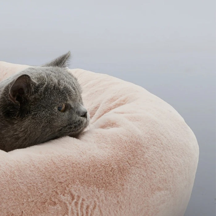 Super Soft Plush Calming Round Donut Cat Beds | Cat Beds | Pet Beds | Donut Beds | Plush Cat Beds | Cat Nests | Estilo Living