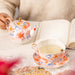 Floral Buttercup Porcelain Tea for One Set with Saucer | Porcelain Tea Set | One Set Teapot | Tea Cups | Tea Saucer | Cup Saucer | High Tea | High Tea Cups | High Tea Teapots | Teaware | Estilo Living
