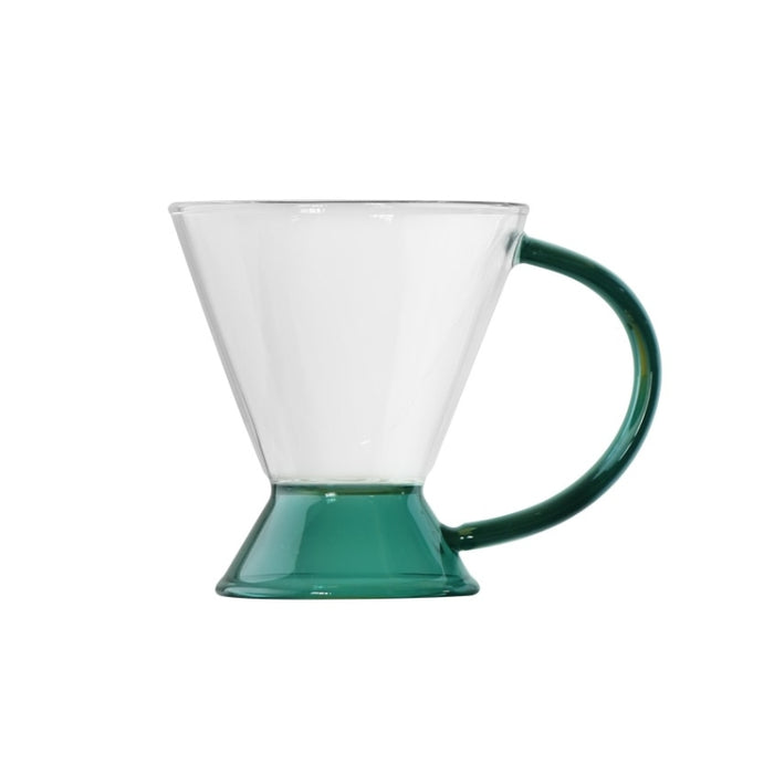 Green Retro Teapot Set with Glass Strainer