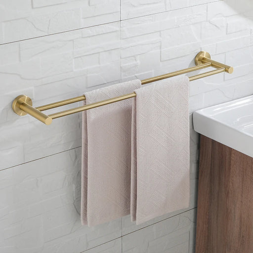 Modern Brushed Gold Double Towel Rail Towel Rack | Towel Holder | Towel Rack | Double Towel Rail | Double Towel Bar | Towel Rod | Towel Hanger Bar | Towel Rack Rail | Towel Holders | Towel Racks | Towel Rack for Bathroom | Towel Holder for Bathroom | Bathroom Towel Holder | Bathroom Towel Rack |  Modern Towel Holder | Gold Towel Holder | Gold Towel Rack | Towel Bars | Bath Towel Rail | Bath Towel Holder | Shower Towel Holder | Buy Towel Rail Rack Online Now at Estilo Living