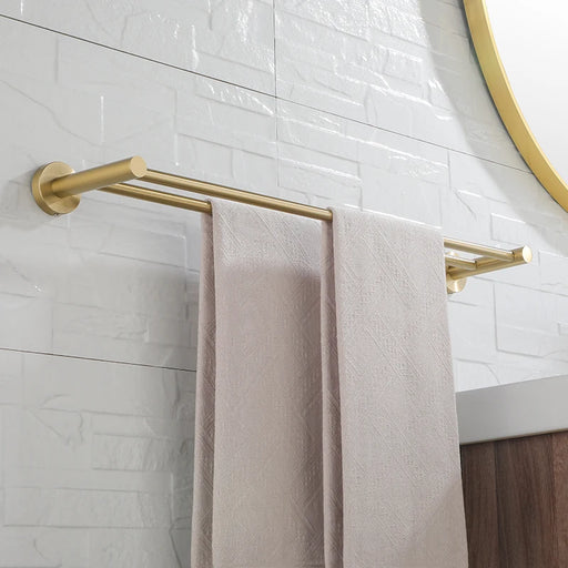 Modern Brushed Gold Double Towel Rail Towel Rack | Towel Holder | Towel Rack | Double Towel Rail | Double Towel Bar | Towel Rod | Towel Hanger Bar | Towel Rack Rail | Towel Holders | Towel Racks | Towel Rack for Bathroom | Towel Holder for Bathroom | Bathroom Towel Holder | Bathroom Towel Rack |  Modern Towel Holder | Gold Towel Holder | Gold Towel Rack | Towel Bars | Bath Towel Rail | Bath Towel Holder | Shower Towel Holder | Buy Towel Rail Rack Online Now at Estilo Living