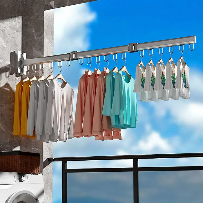 Wall-Mounted Foldable Clothes Drying Rack | Folding Drying Rack Wall Mounted | Foldable Clothes Drying Rack | Foldable Clothes Hanging Rack | Folding Dryer Rack for Clothes | Wall-Mounted Clothes Hanging Rack | Foldable Clothes Hanging Rack | Buy Folding Clothes Drying Rack Online Now at Estilo Living