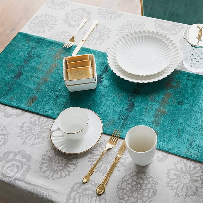 Palisades Luxury Table Runners with Tassels | Table Runner | Buffet Runner | Side Board Runner | Decorative Runners | Hallway Table Runners | Tallboy Runners | Dresser Runners | Teal Table Runners | Estilo Living