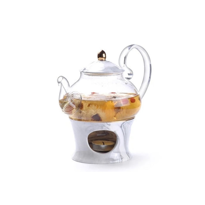 Pure Elegance Porcelain & Glass Teapot Set | Ceramic Teapot Sets | Marble Ceramic Glass Teapots | Drinkware | Estilo Living