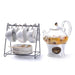 Pure Elegance Porcelain & Glass Teapot Set | Ceramic Teapot Sets | Marble Ceramic Glass Teapots | Drinkware | Estilo Living