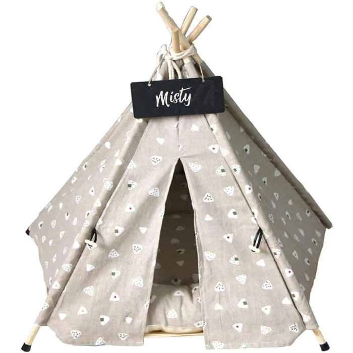 Plush Shapes Dog Teepee with Dog Bed | Pet Teepee | Pet Tent | Teepees for Dogs | Estilo Living