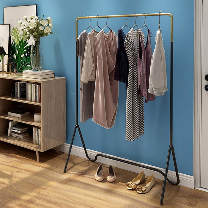Studio Skyline Clothes Rack in Black and Gold | Iron Clothes Rack | Metal Clothes Rack | Wardrobe Hanging Storage & Clothes Rack Storage | Clothes Rack Gold | Clothes Rack Black | Buy Online Now from Estilo Living