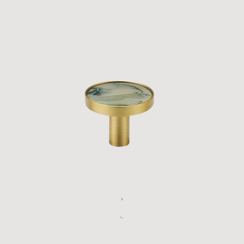 Sea Shell & Brass Wall Hooks Decorative, Celadon Green (Acrylic) / Medium