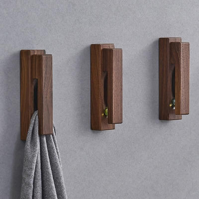 Black Walnut Wood Towel Hooks from the Nordic Wooden Towel Holders for the Bathroom Collection | Bathroom Storage | Wall Hooks | Estilo Living
