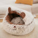 Adorable Creature Round Plush Calming Cat Nest | Cat Beds | Pet Beds | Pet Caves | Plush Cat Beds | Estilo Living
