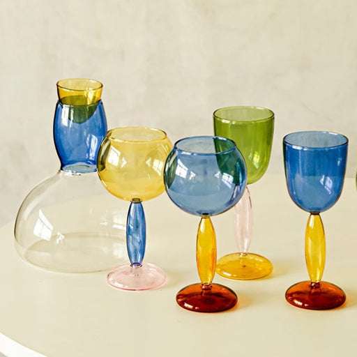 Pop of Color Glass Wine Decanters | Glass Decanters | Glassware | Drinkware | Stylish Wine Decanters | Best Wine Decanters | Estilo Living