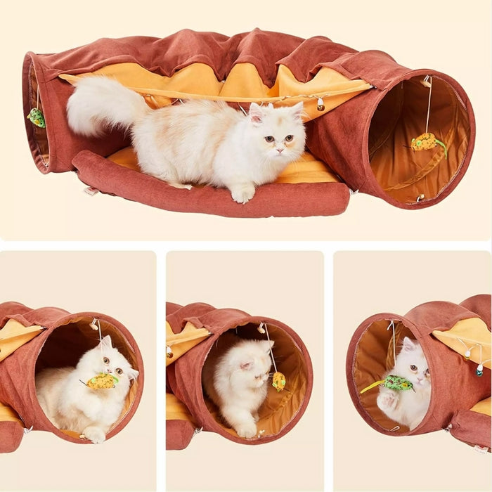 Jazz Bar Cat Tunnel with Removable Cat Bed | Cat Toys | Cat Entertainment | Collapsible Cat Tunnel | Cute Cat Tunnels | Cat Tunnel With Bed | Fun Cat Tunnels | Cat Tunnel | Stylish Cat Tunnels | Estilo Living