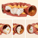 Jazz Bar Cat Tunnel with Removable Cat Bed | Cat Toys | Cat Entertainment | Collapsible Cat Tunnel | Cute Cat Tunnels | Cat Tunnel With Bed | Fun Cat Tunnels | Cat Tunnel | Stylish Cat Tunnels | Estilo Living