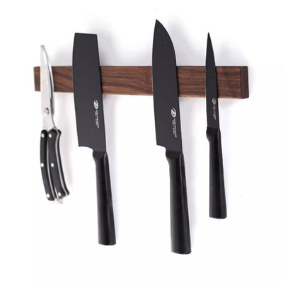 Dark Wood Wall Mounted Magnetic Knife Rack | Kitchen Storage | Knife Racks | Space Saving Ideas | Knife Storage | Estilo Living