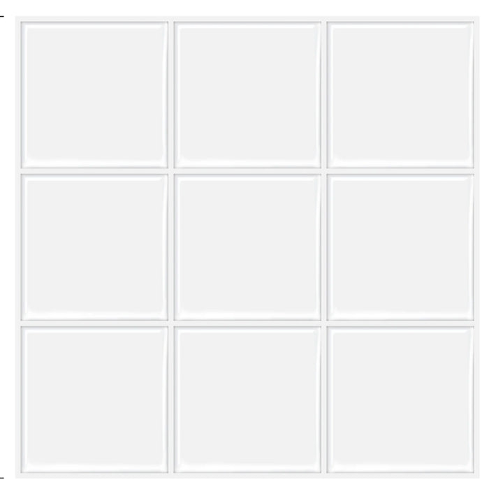 Self Adhesive 3D DIY Small Square Tiles in Gloss White | Tile Decals | Laundry Tiles | Kitchen Tiles | Kitchen Splashbacks | Bathroom Tiles | Shower Tiles | Fireplace Tiles | Feather Tiles | Stick On Tiles | Peel And Stick Tiles | Cheap Tiles | Best Tiles | Best Cheap Tiles | Estilo Living