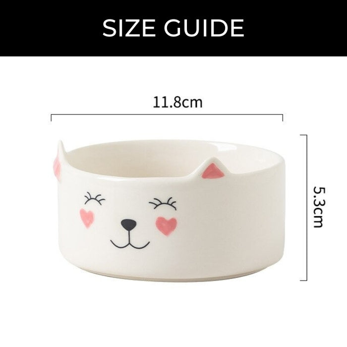 Sweetheart Ceramic Cat Ears Round Cat Bowls | Pet Bowls | Pet Feeders | Dog Bowls | Cat Feeder | Cute Cat Bowls | Estilo Living