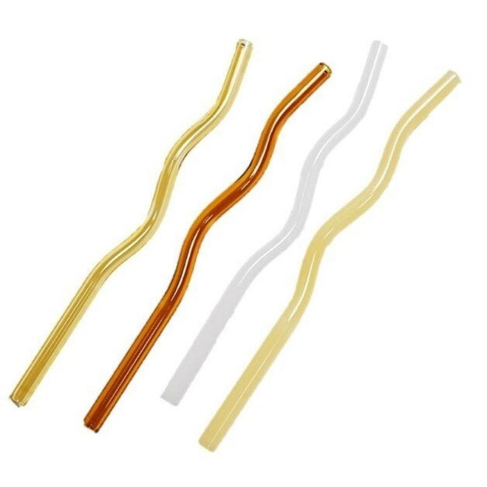 Artistry Twist Glass Reusable Straws | Glass Straws | Reusable Glass Straws | Re-usable Straws | Long Stem Glass Straw | Heat Resistant Straw | Eco-Friendly Straws | Environmentally Friendly Straws | Buy Re-usable Straws & Glass Straws Online Now at Estilo Living