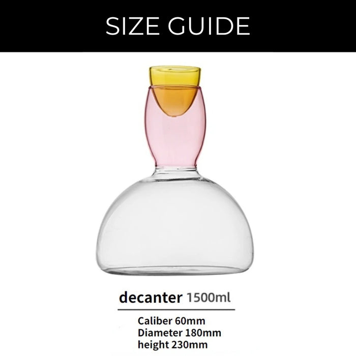 Pop of Color Glass Wine Decanters | Glass Decanters | Glassware | Drinkware | Stylish Wine Decanters | Best Wine Decanters | Estilo Living