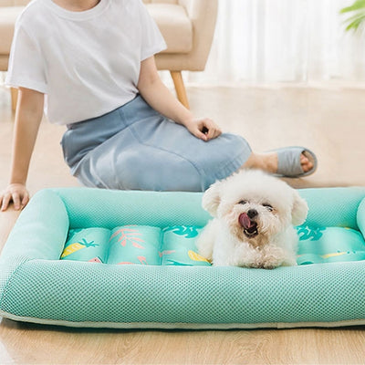 Tropical Summer Dog Cooling Bed | Pet Beds | Pet Cooling Beds | Dog Cooling Beds | Keeping Your Dog Cool In Summer | Estilo Living